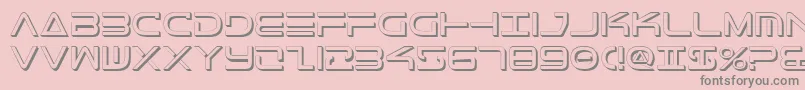 TeleMarinesShadow Font – Gray Fonts on Pink Background