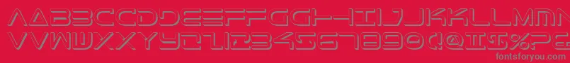 TeleMarinesShadow Font – Gray Fonts on Red Background