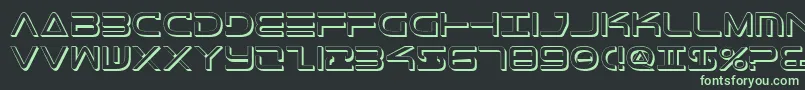 TeleMarinesShadow Font – Green Fonts on Black Background