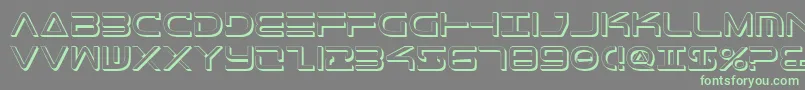 TeleMarinesShadow Font – Green Fonts on Gray Background