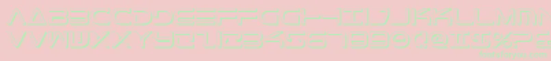TeleMarinesShadow Font – Green Fonts on Pink Background
