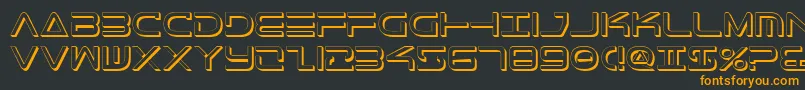 TeleMarinesShadow Font – Orange Fonts on Black Background