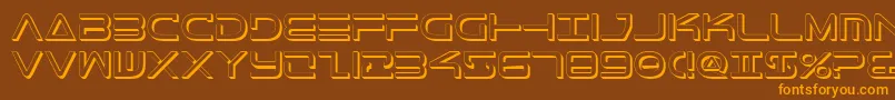 TeleMarinesShadow Font – Orange Fonts on Brown Background