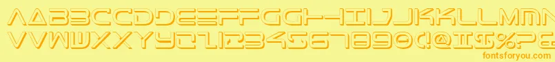 TeleMarinesShadow Font – Orange Fonts on Yellow Background