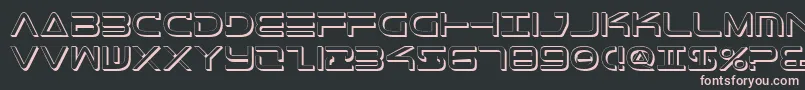 TeleMarinesShadow Font – Pink Fonts on Black Background