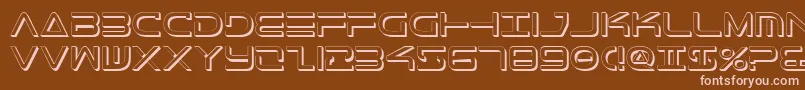 TeleMarinesShadow Font – Pink Fonts on Brown Background