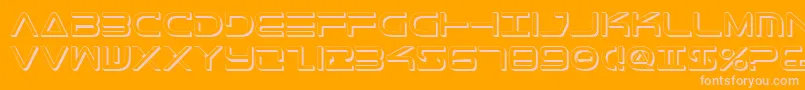 TeleMarinesShadow Font – Pink Fonts on Orange Background