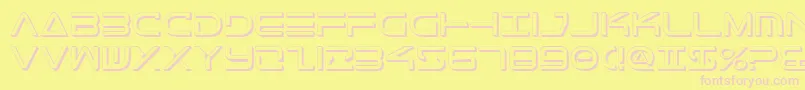 TeleMarinesShadow Font – Pink Fonts on Yellow Background