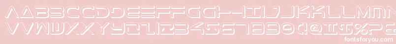 TeleMarinesShadow Font – White Fonts on Pink Background