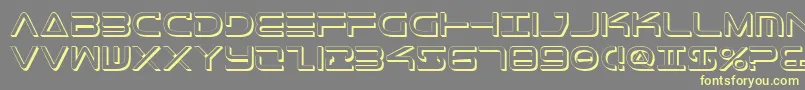 TeleMarinesShadow Font – Yellow Fonts on Gray Background
