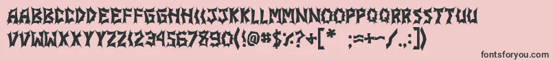Lisätietoja JiStickerbushCaps-fontista JiStickerbushCaps-fontti – mustat fontit vaaleanpunaisella taustalla