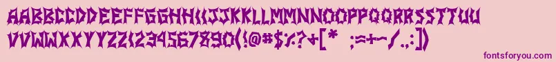 JiStickerbushCaps Font – Purple Fonts on Pink Background