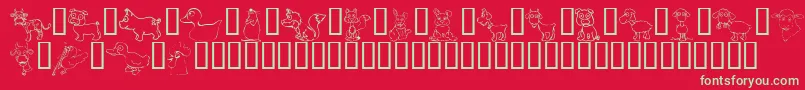 KrBarnyardScraps Font – Green Fonts on Red Background