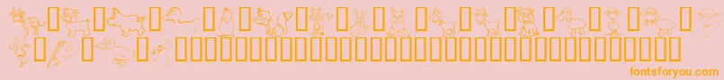 KrBarnyardScraps Font – Orange Fonts on Pink Background