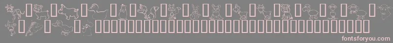 KrBarnyardScraps Font – Pink Fonts on Gray Background