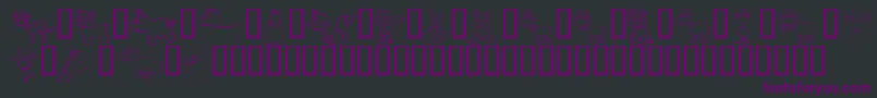 KrBarnyardScraps Font – Purple Fonts on Black Background