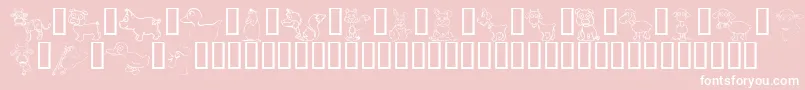KrBarnyardScraps Font – White Fonts on Pink Background