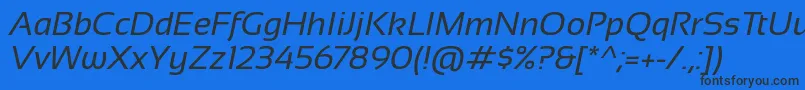 SansationItalic Font – Black Fonts on Blue Background