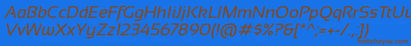 Шрифт SansationItalic – коричневые шрифты на синем фоне