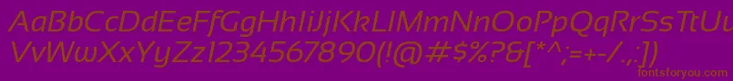 SansationItalic Font – Brown Fonts on Purple Background