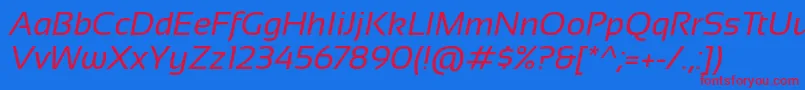 SansationItalic Font – Red Fonts on Blue Background