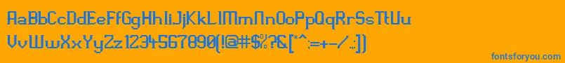 SlPixlRegularV1 Font – Blue Fonts on Orange Background