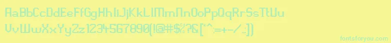 SlPixlRegularV1 Font – Green Fonts on Yellow Background