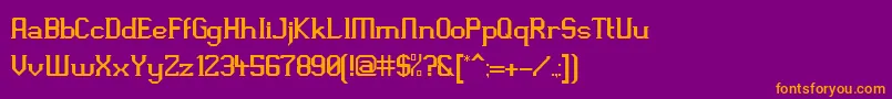 SlPixlRegularV1 Font – Orange Fonts on Purple Background