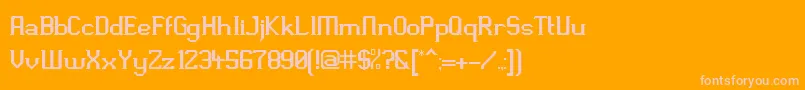 SlPixlRegularV1 Font – Pink Fonts on Orange Background