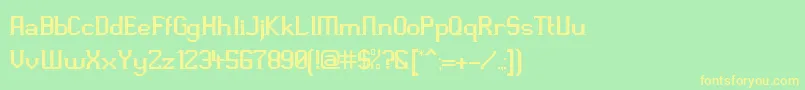 SlPixlRegularV1 Font – Yellow Fonts on Green Background