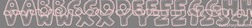 PatchworkStitchlings Font – Pink Fonts on Gray Background