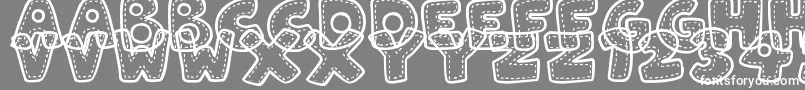 PatchworkStitchlings Font – White Fonts on Gray Background