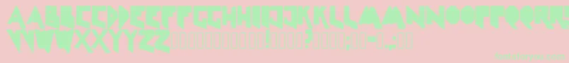 Linelineshapedirty-Schriftart – Grüne Schriften auf rosa Hintergrund