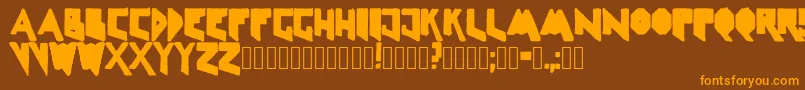 Linelineshapedirty Font – Orange Fonts on Brown Background