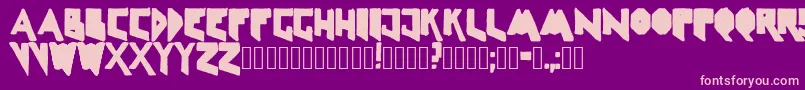 Linelineshapedirty Font – Pink Fonts on Purple Background