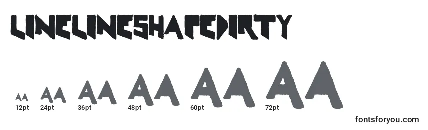 Linelineshapedirty Font Sizes