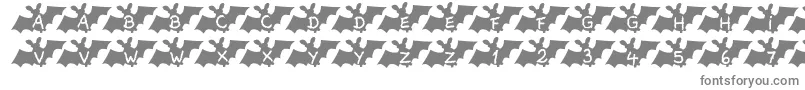 LetterbatAh Font – Gray Fonts on White Background