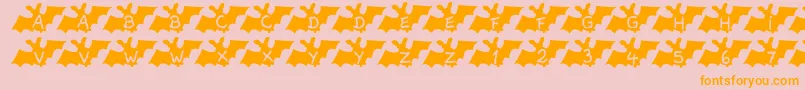 LetterbatAh Font – Orange Fonts on Pink Background