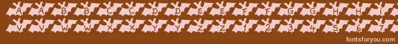 LetterbatAh Font – Pink Fonts on Brown Background