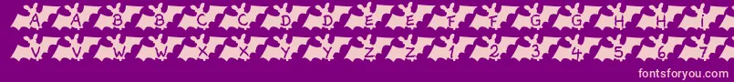 LetterbatAh Font – Pink Fonts on Purple Background