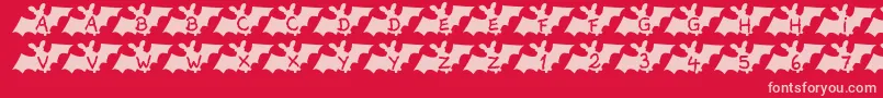 LetterbatAh Font – Pink Fonts on Red Background
