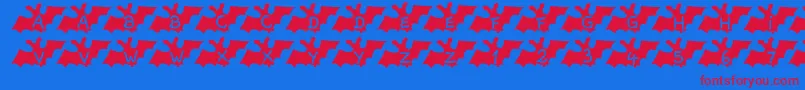 Шрифт LetterbatAh – красные шрифты на синем фоне