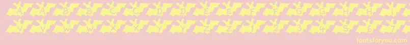 LetterbatAh Font – Yellow Fonts on Pink Background