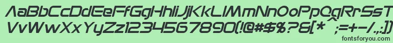 MonsOlympiaItalic Font – Black Fonts on Green Background