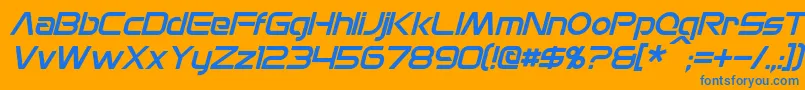 MonsOlympiaItalic Font – Blue Fonts on Orange Background