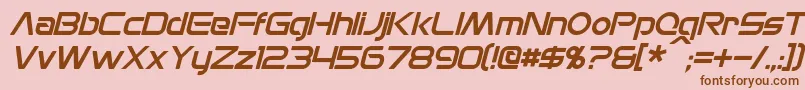 MonsOlympiaItalic Font – Brown Fonts on Pink Background