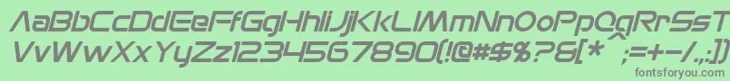 MonsOlympiaItalic Font – Gray Fonts on Green Background