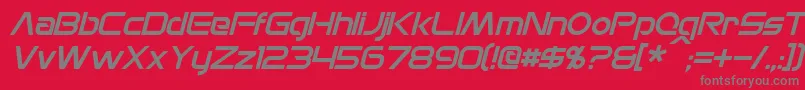 MonsOlympiaItalic Font – Gray Fonts on Red Background