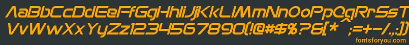 MonsOlympiaItalic Font – Orange Fonts on Black Background