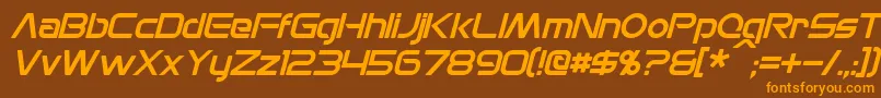 MonsOlympiaItalic Font – Orange Fonts on Brown Background